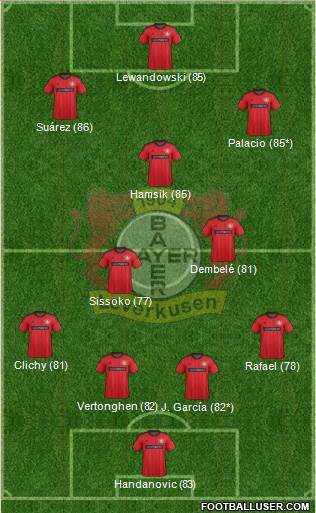 Bayer 04 Leverkusen Formation 2013