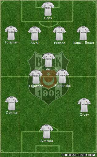 Besiktas JK Formation 2013