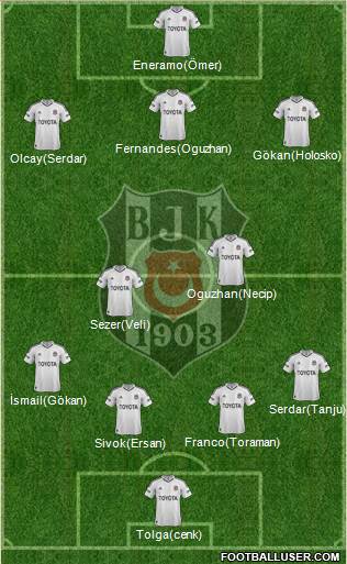 Besiktas JK Formation 2013