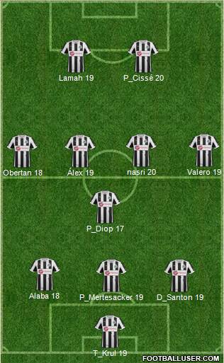 Newcastle United Formation 2013