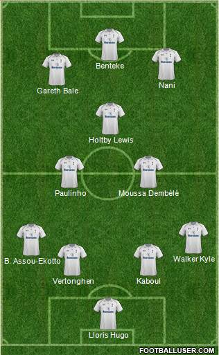 Tottenham Hotspur Formation 2013
