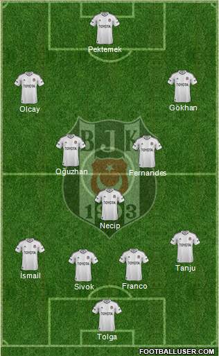 Besiktas JK Formation 2013