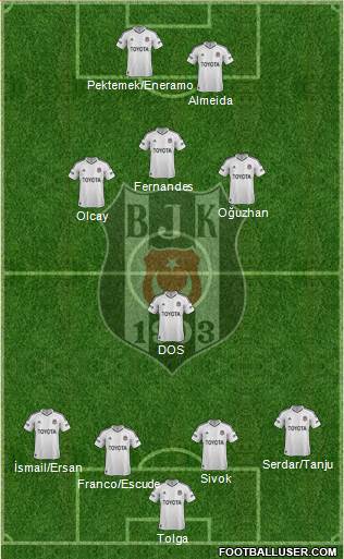 Besiktas JK Formation 2013