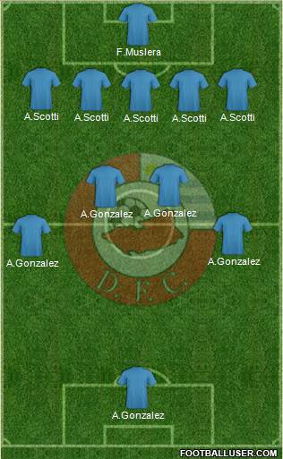 Asociación Atlética Durazno Fútbol Club Formation 2013