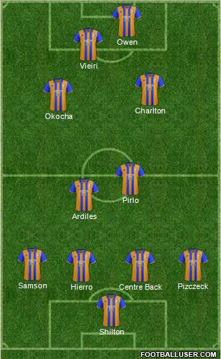 Mansfield Town 4-2-2-2 football formation