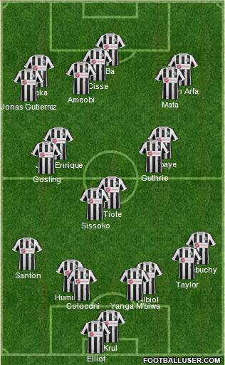 Newcastle United Formation 2013