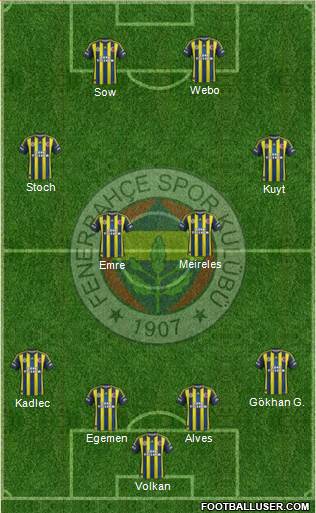 Fenerbahçe SK Formation 2013