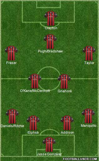 AFC Bournemouth Formation 2013