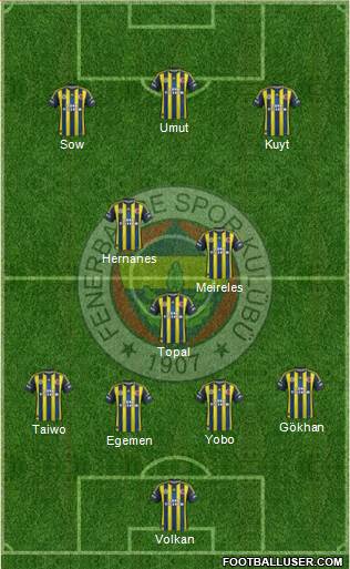 Fenerbahçe SK Formation 2013