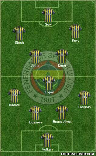 Fenerbahçe SK Formation 2013