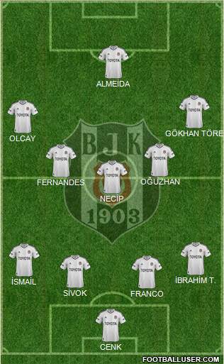 Besiktas JK Formation 2013