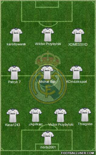 Real Madrid C.F. Formation 2013