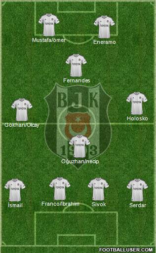 Besiktas JK Formation 2013