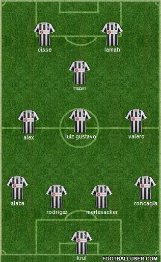 Newcastle United Formation 2013