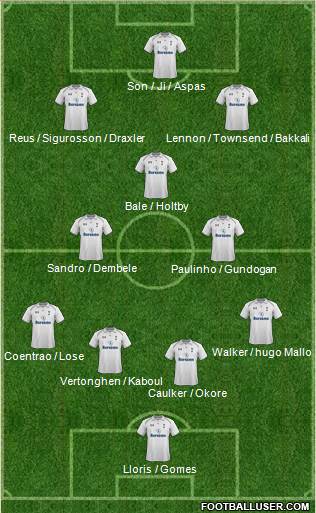Tottenham Hotspur Formation 2013