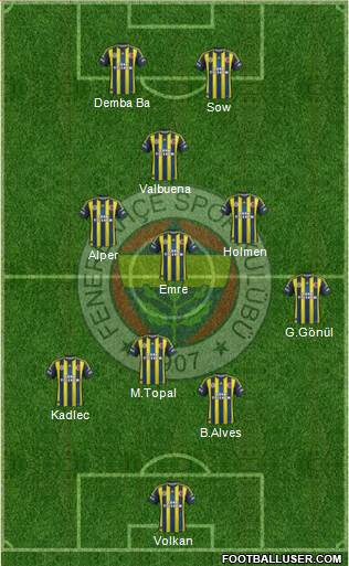 Fenerbahçe SK Formation 2013