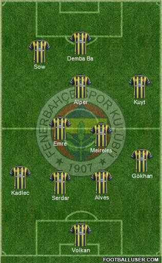 Fenerbahçe SK Formation 2013