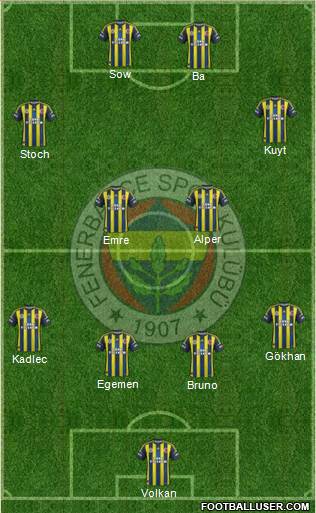 Fenerbahçe SK Formation 2013