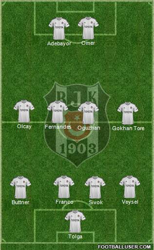 Besiktas JK Formation 2013