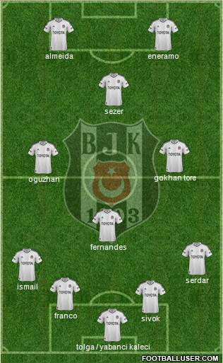 Besiktas JK Formation 2013
