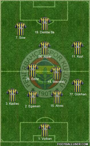 Fenerbahçe SK Formation 2013