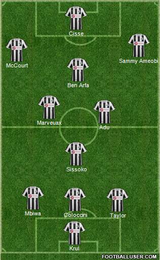 Newcastle United Formation 2013