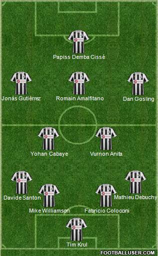Newcastle United Formation 2013