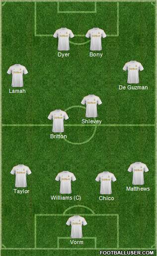 Swansea City Formation 2013