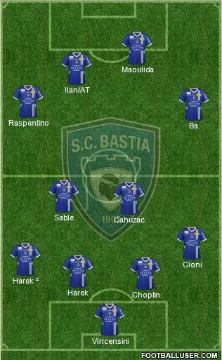 Sporting Club Bastia Formation 2013