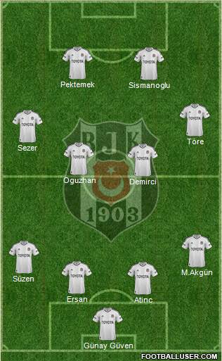 Besiktas JK Formation 2013