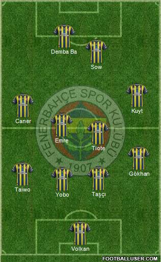 Fenerbahçe SK Formation 2013