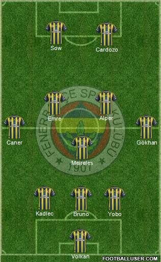 Fenerbahçe SK Formation 2013