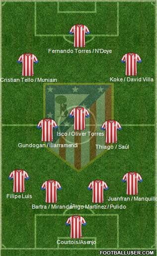 C. Atlético Madrid S.A.D. Formation 2013