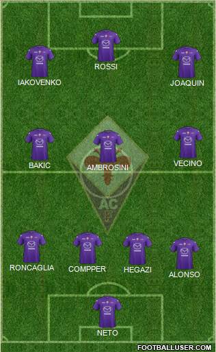 Fiorentina Formation 2013