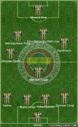 Fenerbahçe SK Formation 2013