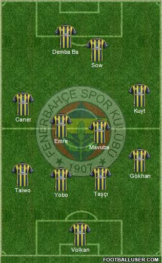 Fenerbahçe SK Formation 2013