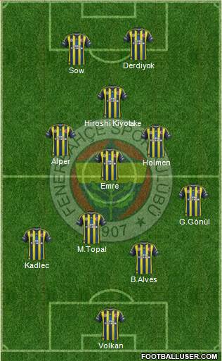 Fenerbahçe SK Formation 2013