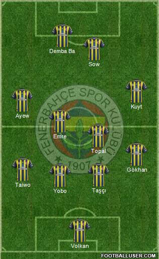 Fenerbahçe SK Formation 2013