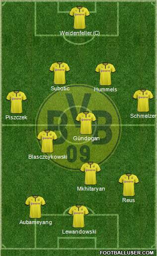 Borussia Dortmund Formation 2013