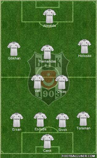 Besiktas JK Formation 2013