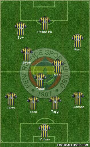 Fenerbahçe SK Formation 2013