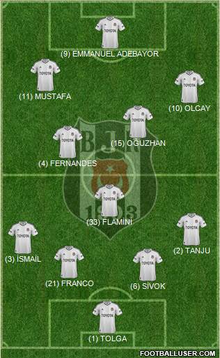 Besiktas JK Formation 2013