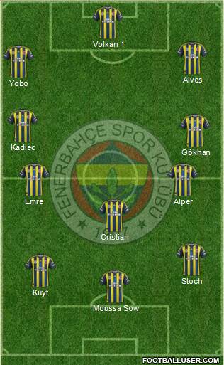 Fenerbahçe SK Formation 2013