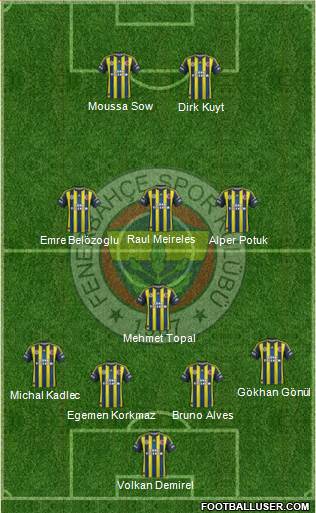 Fenerbahçe SK Formation 2013