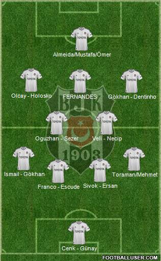 Besiktas JK Formation 2013