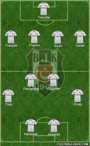 Besiktas JK Formation 2013