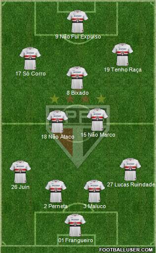 São Paulo FC Formation 2013