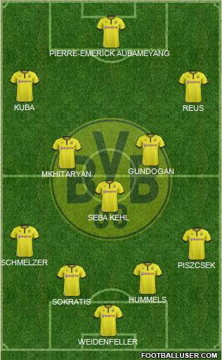 Borussia Dortmund Formation 2013
