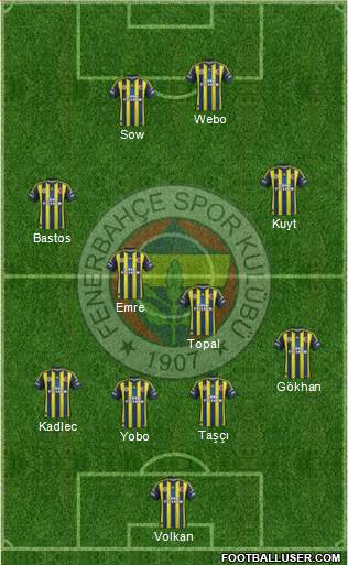 Fenerbahçe SK Formation 2013