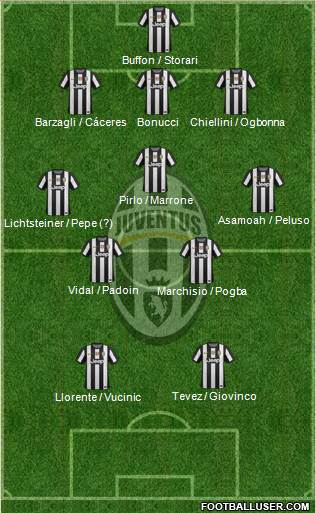 Juventus Formation 2013